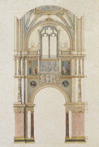 Design for the Side Aisle of a Church with Frescoes from the Life of St. Francis